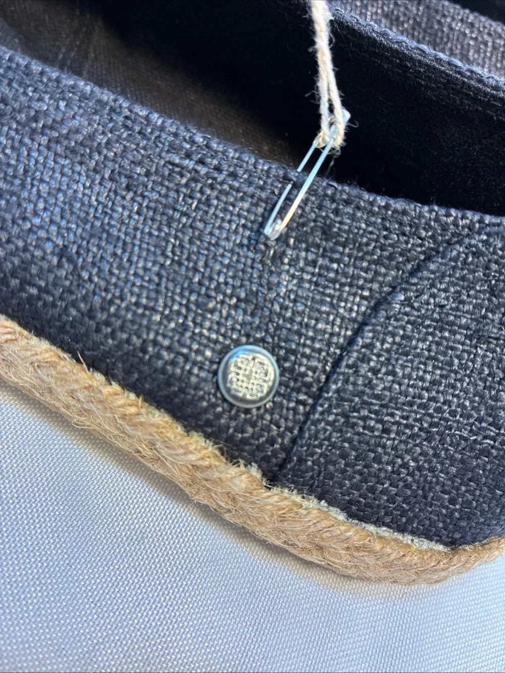 Virblatt Hemp Espadrilles Size 41 US Men 8 Women 10 NWT Black Boho Slip On Bag
